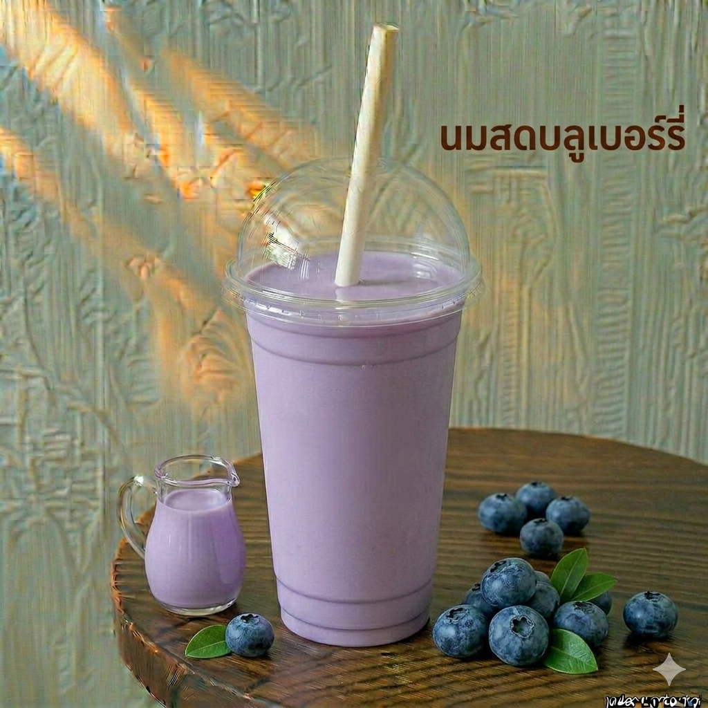 นมสดบลูเบอร์รี่