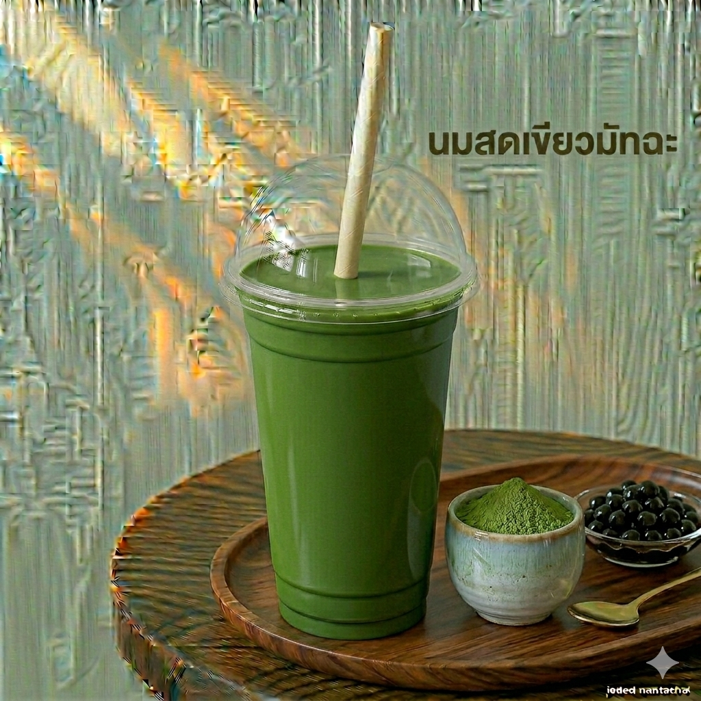 นมสดเขียวมัทฉะ