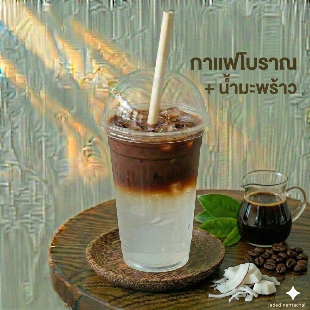 กาแฟโบราณ + น้ำมะพร้าว