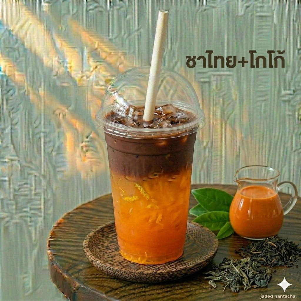 ชาไทย (ชาเย็น) + โกโก้