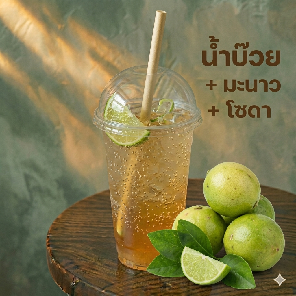 น้ำบ๊วย+มะนาว+โซดา